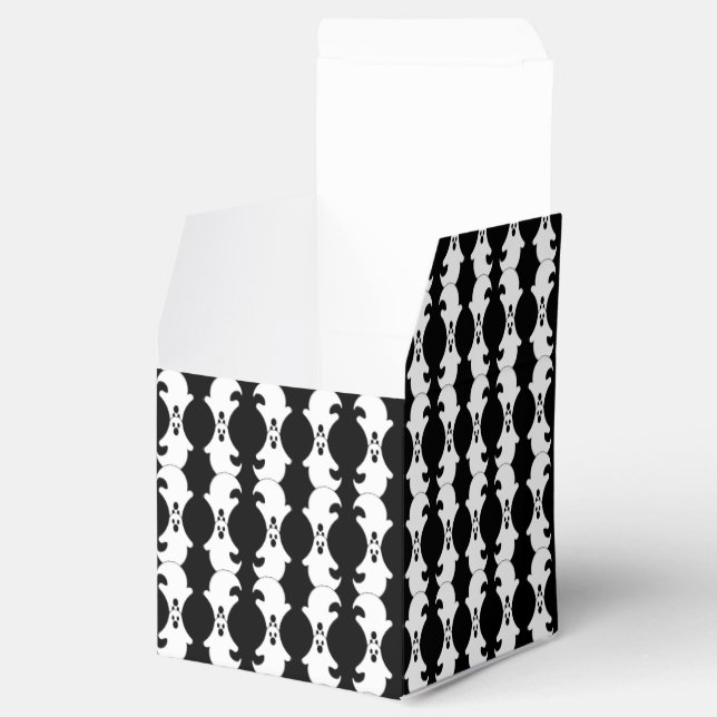 Mirrored Ghost Pattern Favor Box (Opened)