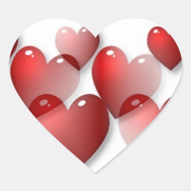 Mirrored Hearts Heart Stickers (Front)