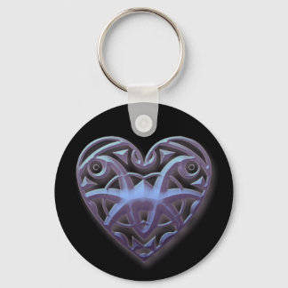 Mirrored Hearts Keychain