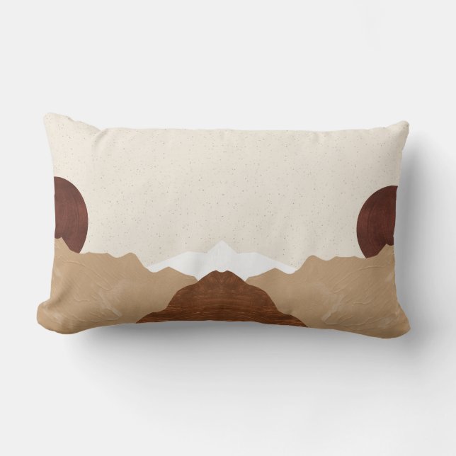 Mirrored Mountain Lumbar Pillow (Front)