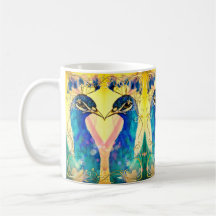 Mirrored Peacock Mug