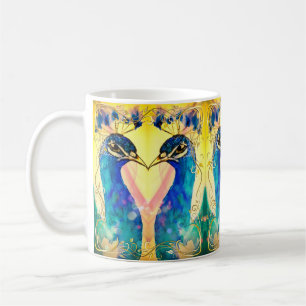 Mirrored Peacock Mug