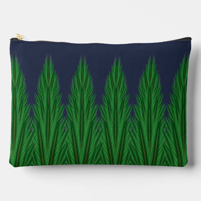 Mirrored Pines Midnight Large Pouch (Front)