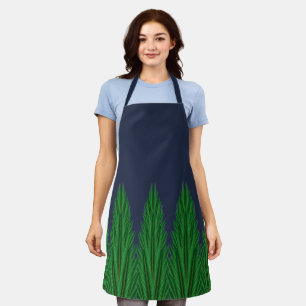 Mirrored Pines Midnight Medium Apron