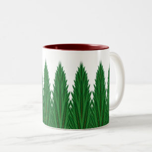 Mirrored Pines Mug 11oz. - Maroon