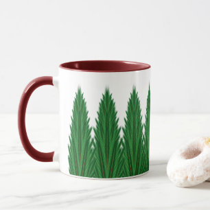 Mirrored Pines Mug 11oz. - Maroon