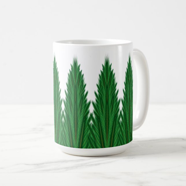 Mirrored Pines Mug 15oz. (Front Right)