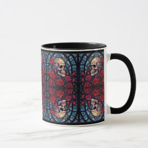 Mirrored Skulls & Roses Coffee Mug