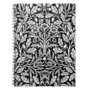 Mirrors's Acorns and Oak Leaves Black & White Notebook