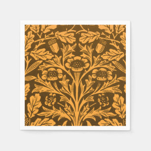 Mirrors's Acorns and oak leaves & Floral Pattern Napkin
