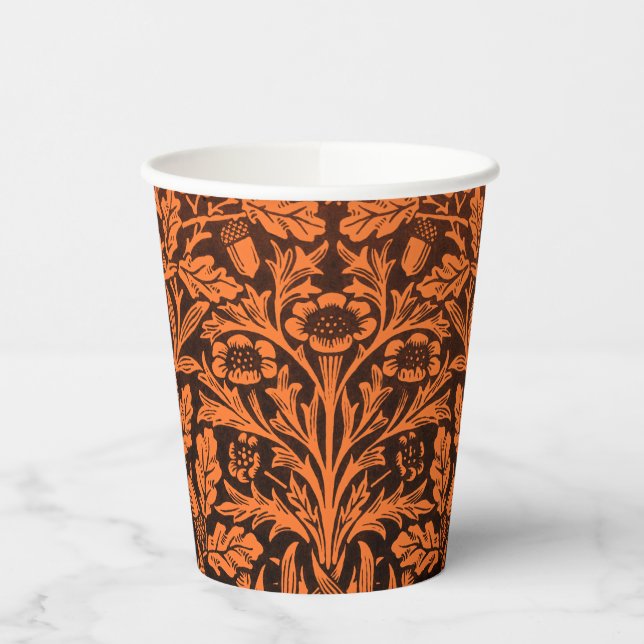 Mirrors's Acorns and oak leaves & Floral Pattern Paper Cups (Left)