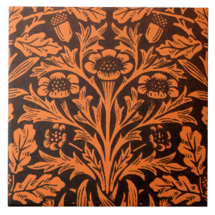 Mirrors's Acorns and oak leaves & Floral Pattern Tile