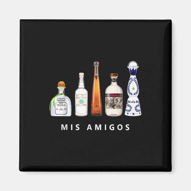 Mis Amigos Tequila Funny Cinco De Mayo Mexican Par Magnet (Front)