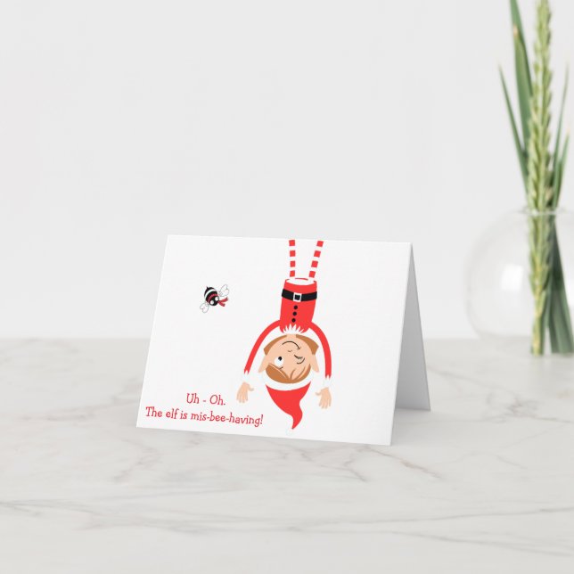 Mis-Bee-Having Elf Holiday Note Cards (Devant)