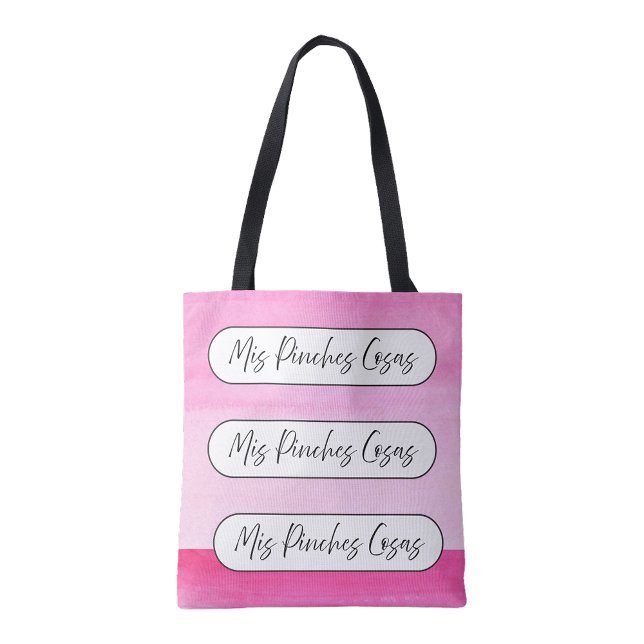 mis pinches cosas shopping tote bag (Mis pinchis cosas canvas tote bag)