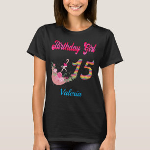 Mis Quince Años Colourful Birthday Girl Custom T- T-Shirt