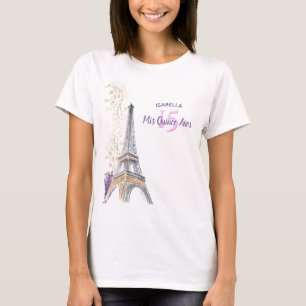 Mis Quince Anos Paris Eiffel Tower Custom Birthday T-Shirt