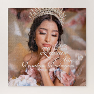 Mis Quince Anos Quinceanera photo 15th Birthday Jigsaw Puzzle