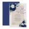 Mis Quince Anos Royal Blue Navy Floral Quinceanera