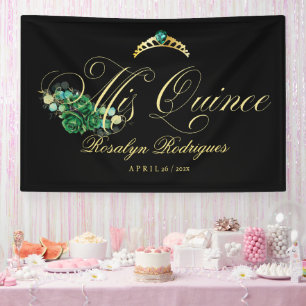 Mis Quince black green Welcome sign