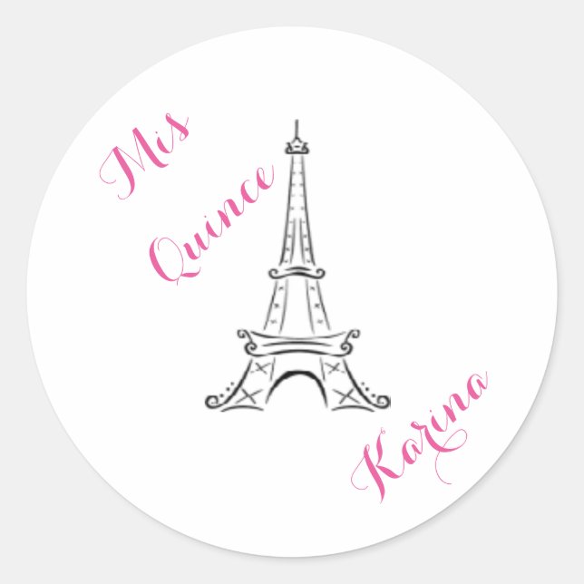 Mis Quince - Paris - stickers - Customize (Front)