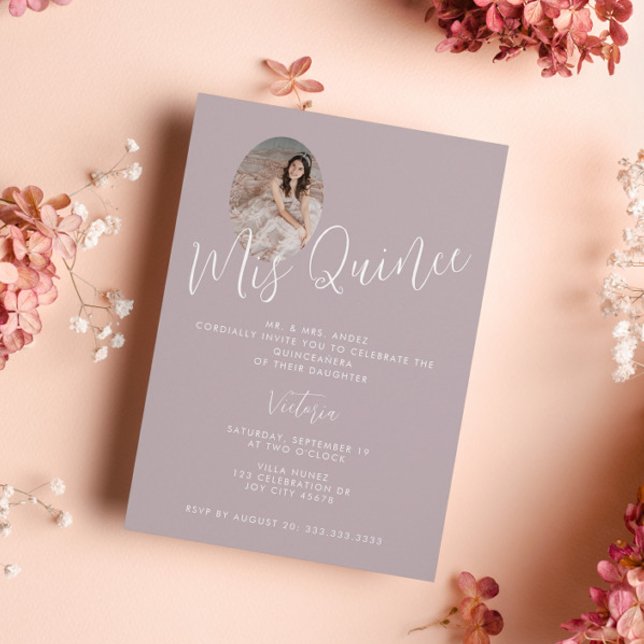 Mis Quince Pink Photo 15th Birthday quinceañera  Invitation (Creator Uploaded)
