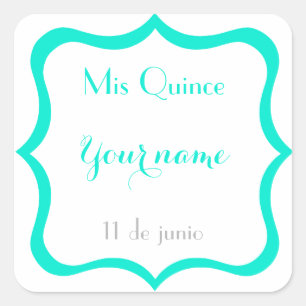 Mis Quince stickers- Customize Square Sticker