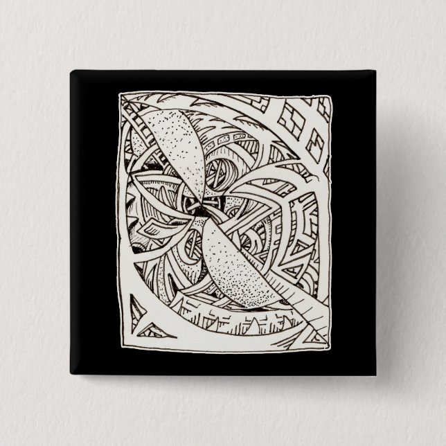 Mis-spliced 2 Inch Square Button (Front)
