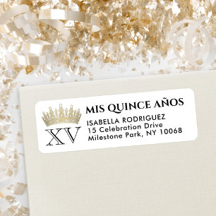 Mis XV Años Gold Quinceañera Crown Adresse de reto