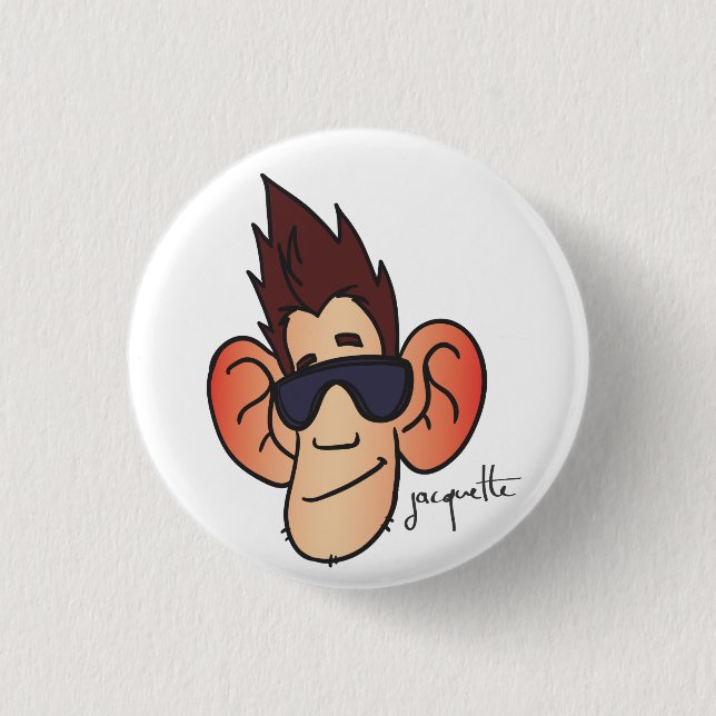 misadventure jacquette bling bling 1 inch round button (Front)