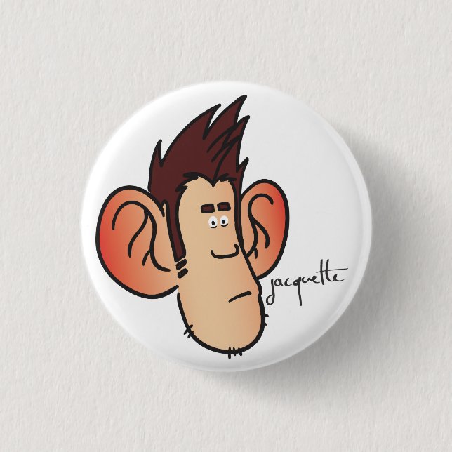 misadventure jacquette notes 1 inch round button (Front)