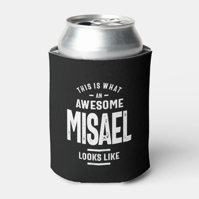 Misael Personalized Name Birthday Can Cooler (Can Front)