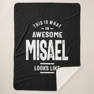 Misael Personalized Name Birthday Sherpa Blanket