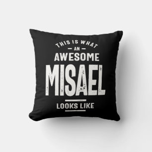 Misael Personalized Name Birthday Throw Pillow