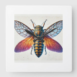 Misagria dorsal view 141024IREF249 - Watercolor Square Wall Clock