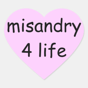 misandry 4 life heart sticker