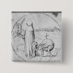 Misanthrope 2 Inch Square Button