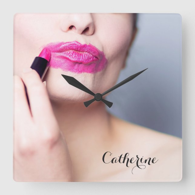 Misapplied Lipstick custom name wall clocks (Front)