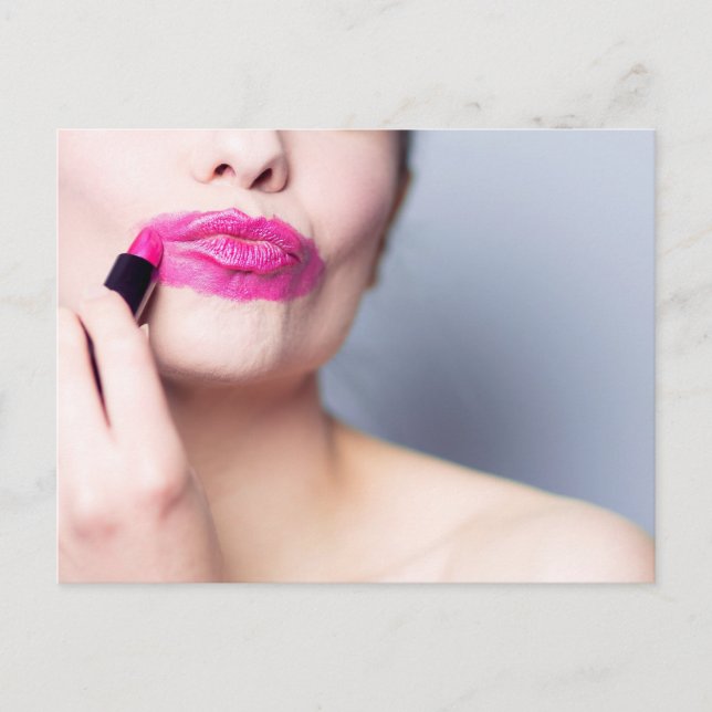 Misapplied Lipstick postcard (Front)