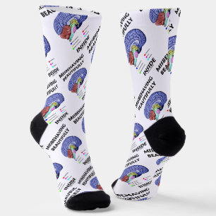 Misbehaving Beautifully Inside Anatomical Brain Socks