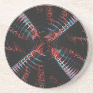 Misc Series-19--- Pink Teal Coaster 1 of