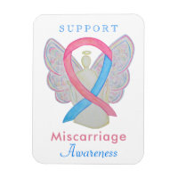 Miscarriage Awareness Ribbon Art Angel Magnets