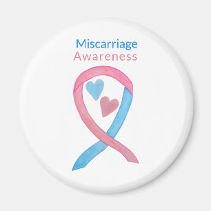 Miscarriage Awareness Ribbon Heart Art Magnet