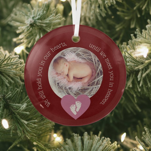 Miscarriage / Baby Loss Memorial Stillbirth Glass Ornament (Insitu)