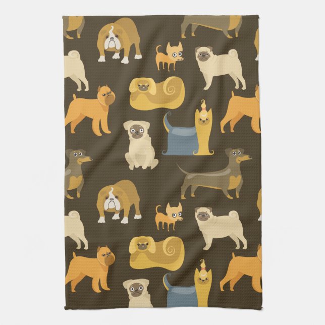 Miscellaneous dogs wallpaper kitchen towel (Vertical)