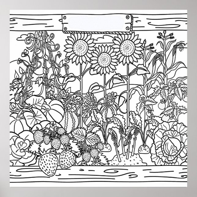 Miscellaneous Garden Colouring (page #5) medium Poster (Front)