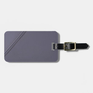 Miscellaneous - Minimalist Violet/Grey Leather Luggage Tag