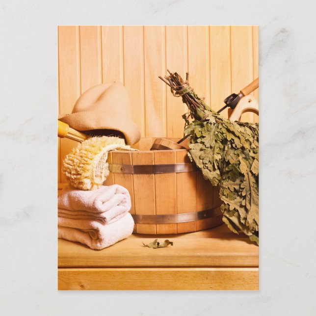 Miscellaneous - Sauna Objects Patterns Fifteen Postcard (Front)