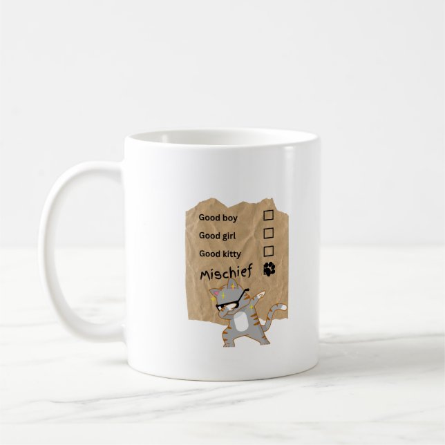 Mischeif cats coffee mug (Left)