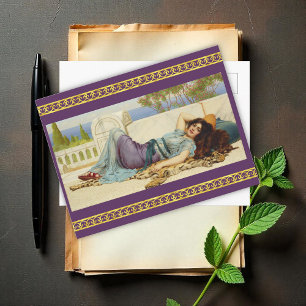 Mischief and Repose by John Godward Postcard